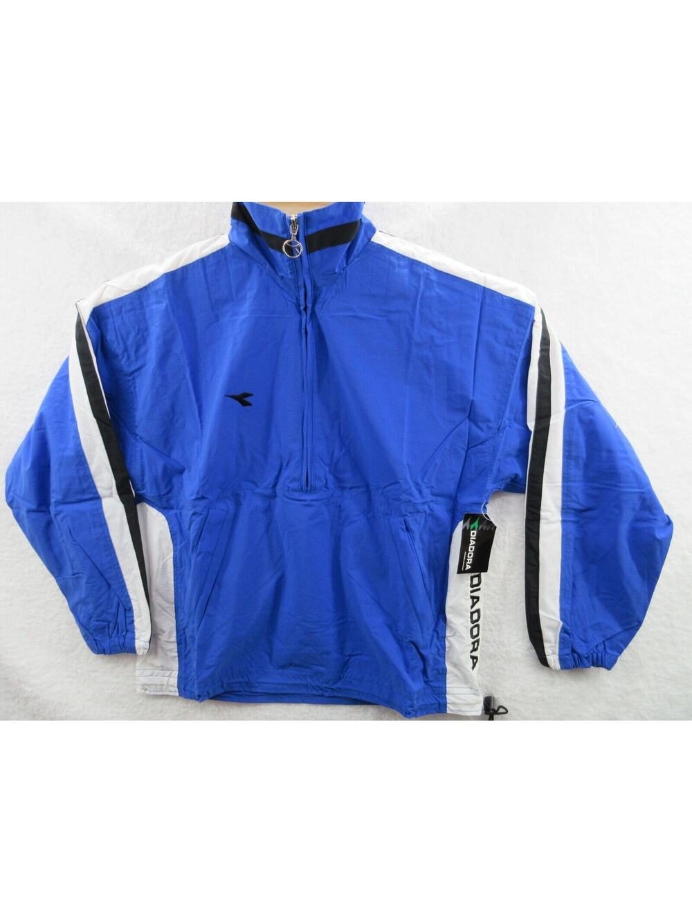 Y2K NWT DIADORA Canova Soccer Youth Large YL Nylon Pullover Jacket